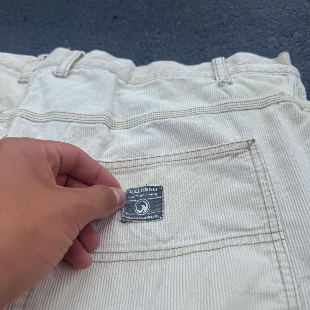 Bullhead Men's Cream and Tan Trousers - Picture 2 of 4